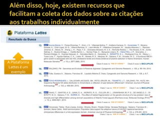 A Plataforma
Lattes é um
exemplo
 