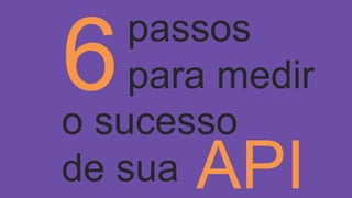passos
para medir6
API
o sucesso
de sua
 