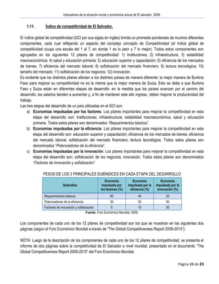 Indicadores de la situacion social y economica actual de El Salvador | PDF