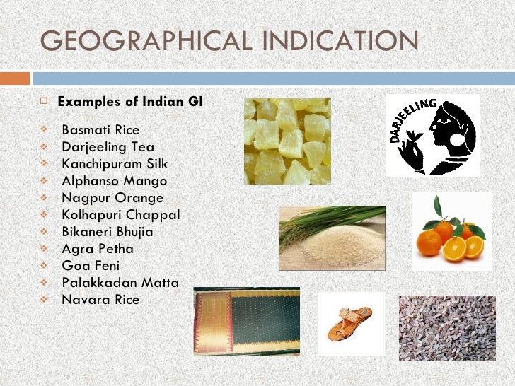 Indication of origin of goods Indication of origin of goods