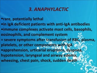 Indications and complications of blood transfusion | PPT