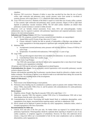 Right Indication Work Indications and timing of intervention in congenital heart disease | PDF