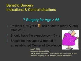 Indications & c.i in bariatric surgery | PPT