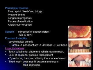 Crown Bridge Rpd Indications Contraindications and Classification of Bridges 2.pptx