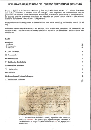 Indicativos manuscritos del correo en Portugal (1)