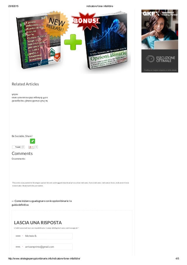 Indicatore forex infallibile
