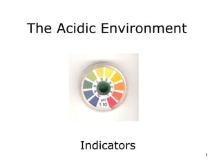 The Acidic Environment Indicators 