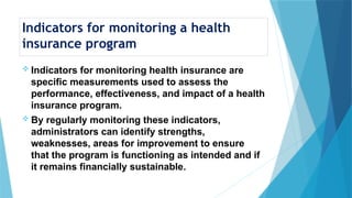 Indicators for monitoring a health insurance program,.pptx