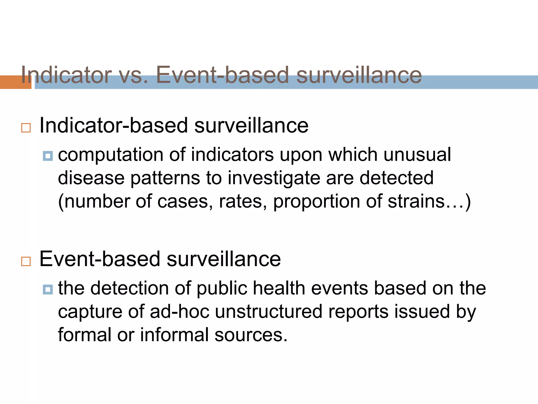 indicators for surveillance system.ppt