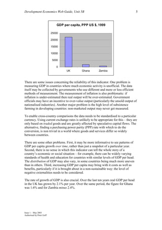Indicators Of Economic Development | PDF