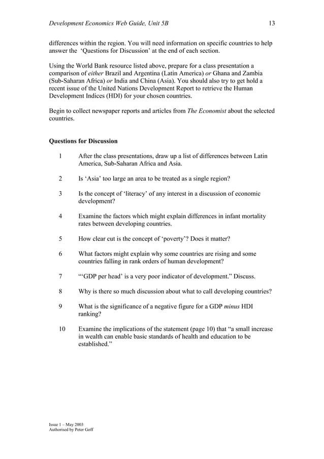 Indicators Of Economic Development PDF