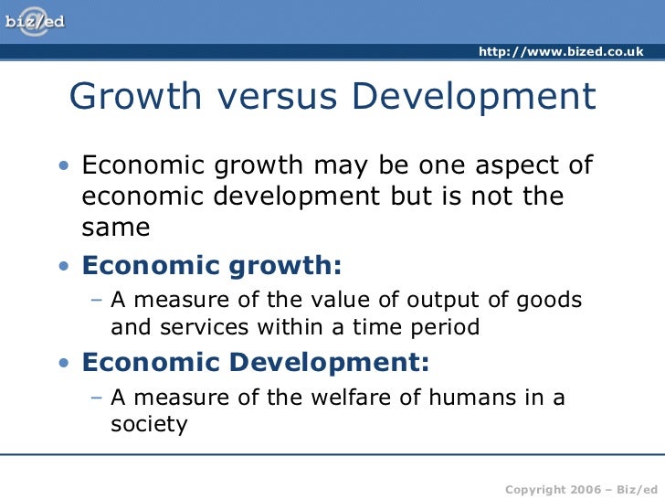 Indicators of economic development