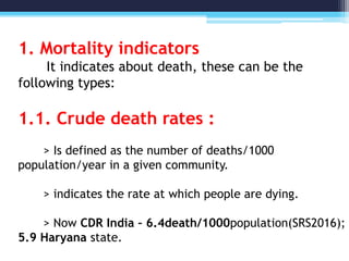 Indicators of health