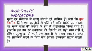 Indicators of health hindi | PPTX