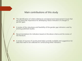 Indicators of gendered control over agricultural resources