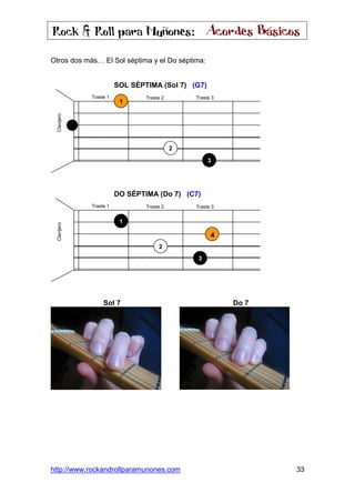 Sol Septima Curso de guitarra Indice de acordes basicos | PDF