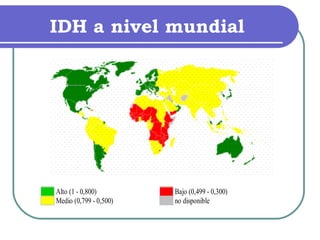 IDH a nivel mundial 