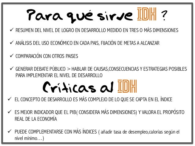 Indice Del Desarrollo Humano