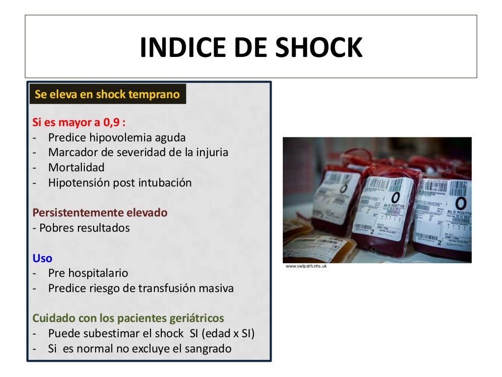 Indice de shock, shock index, trauma