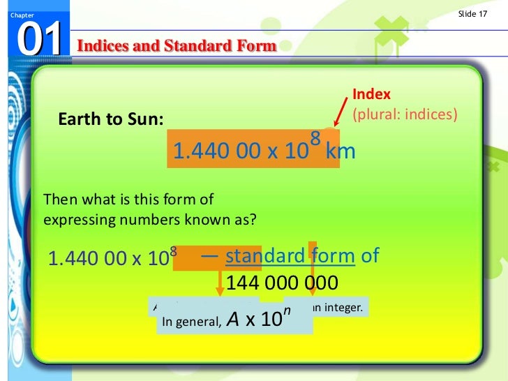 indices and standard form standard form 86a