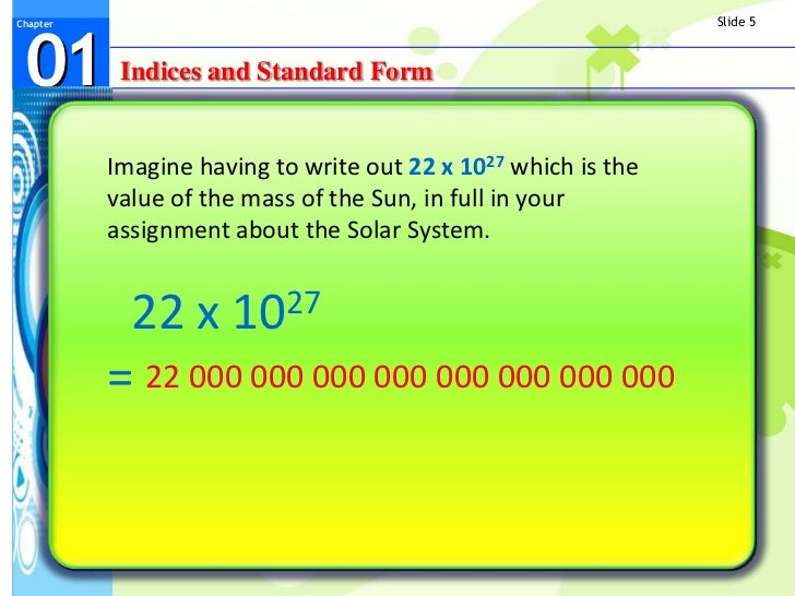 indices and standard form standard form 86a