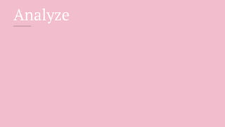 Analyze
 