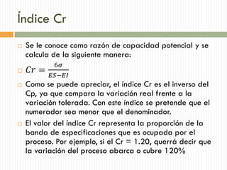 Indices de capacidad | PDF