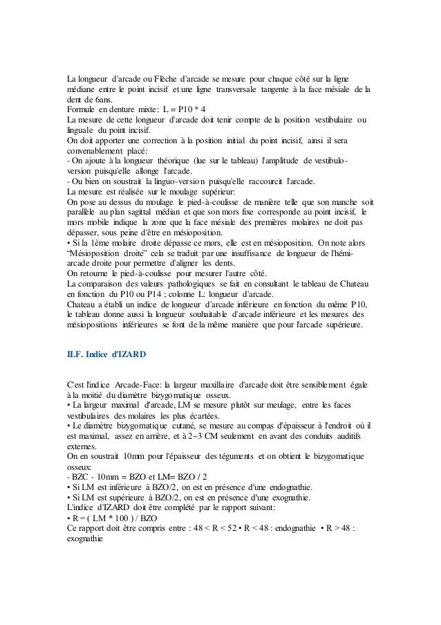 Indices Et Mensurations Indices Et Mensurations