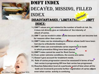 Indices for dental caries | PPTX