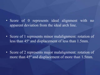 Indices in orthodontics | PPTX