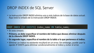 Sql Drop Index Indices y Vistas.pptx