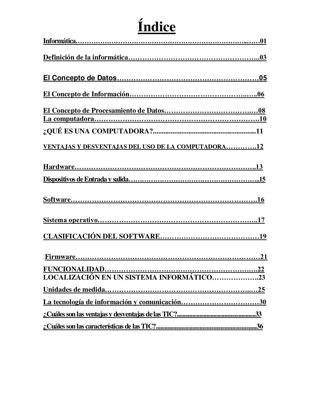 Como Hacer Un Indice De Tfg Indice trabajo final