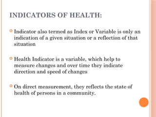 Comprehensive Overview of Health Indicators and Their Importance | PPTX
