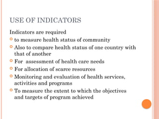 Comprehensive Overview of Health Indicators and Their Importance | PPTX