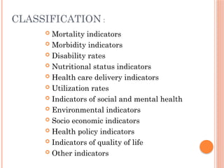 Comprehensive Overview of Health Indicators and Their Importance | PPTX