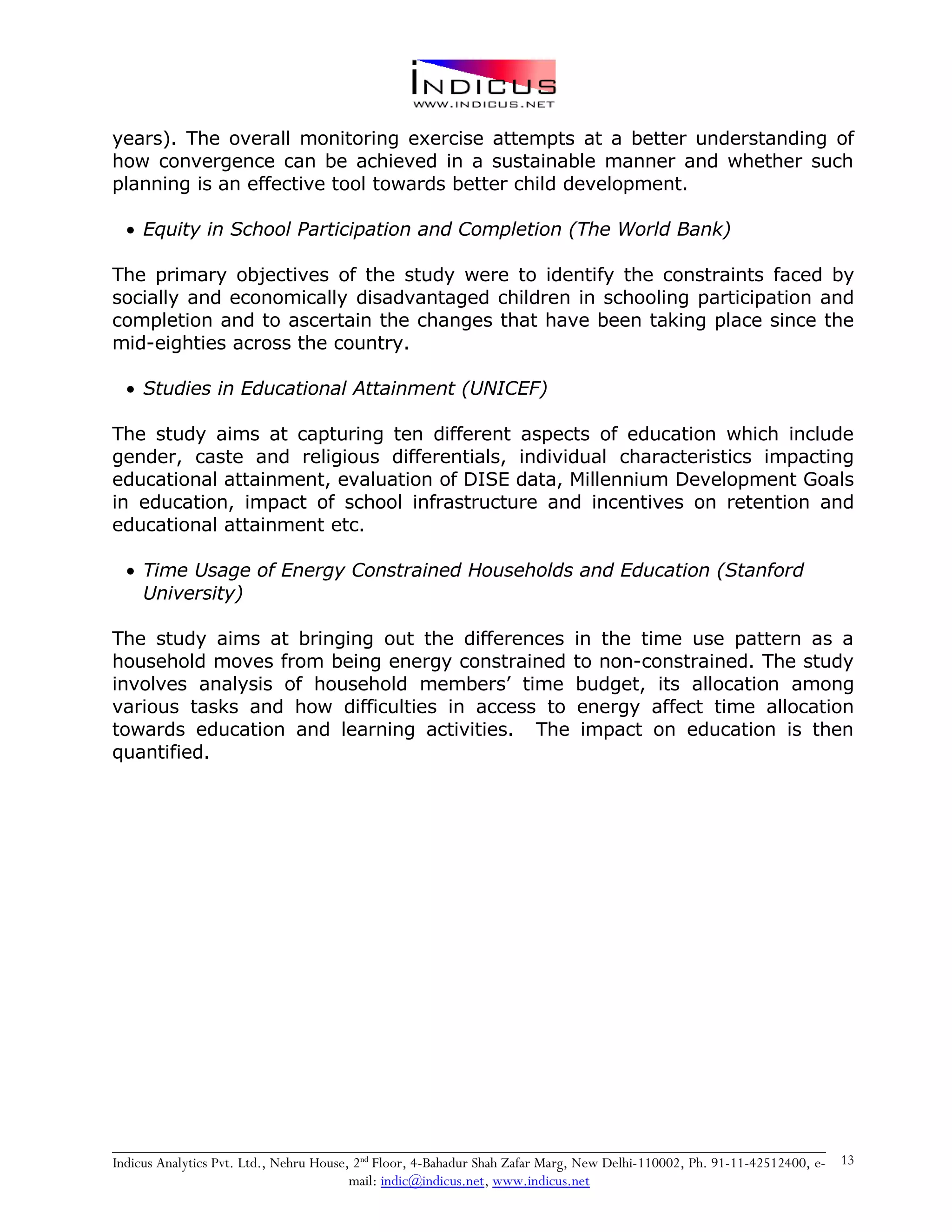 Indicus Analytics Profile