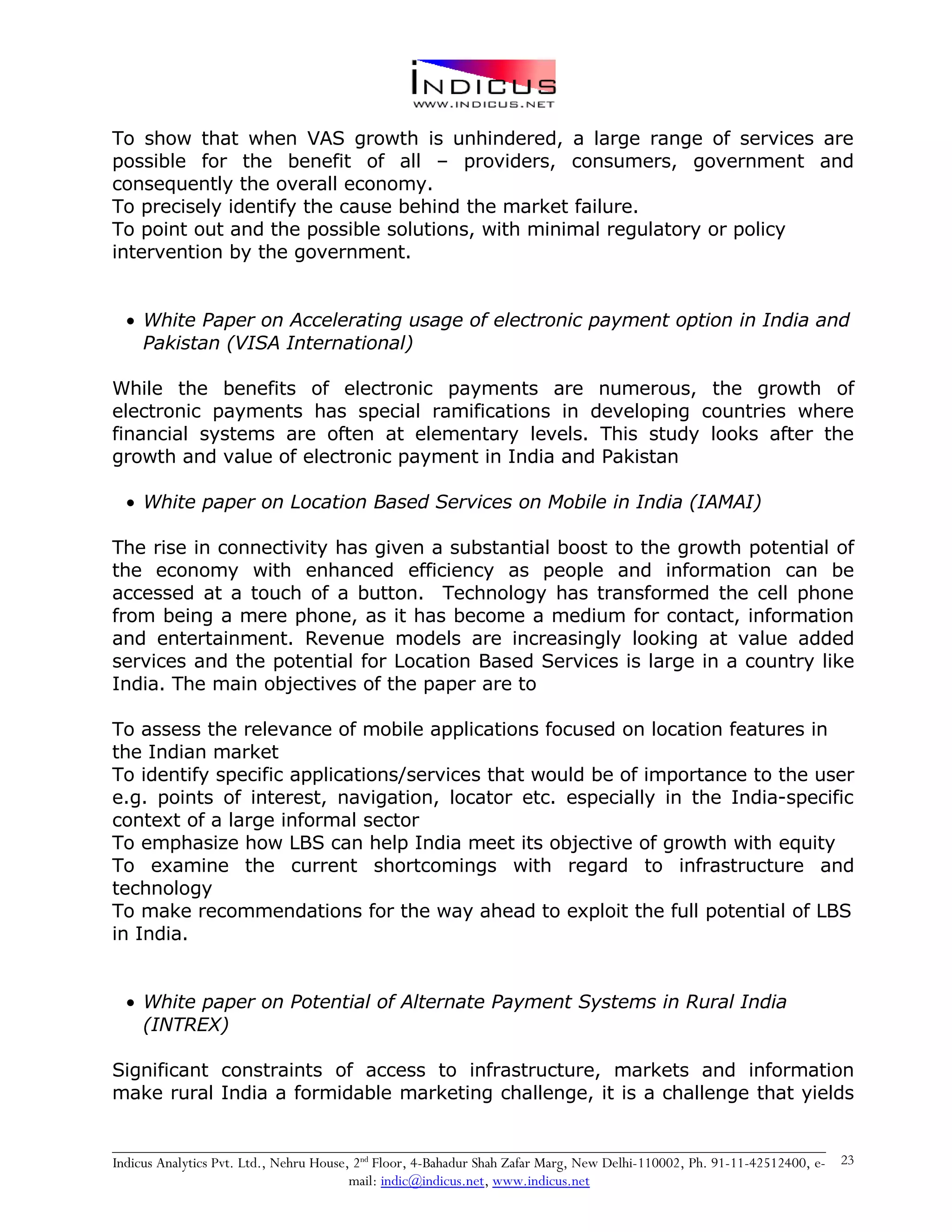 Indicus Analytics Profile