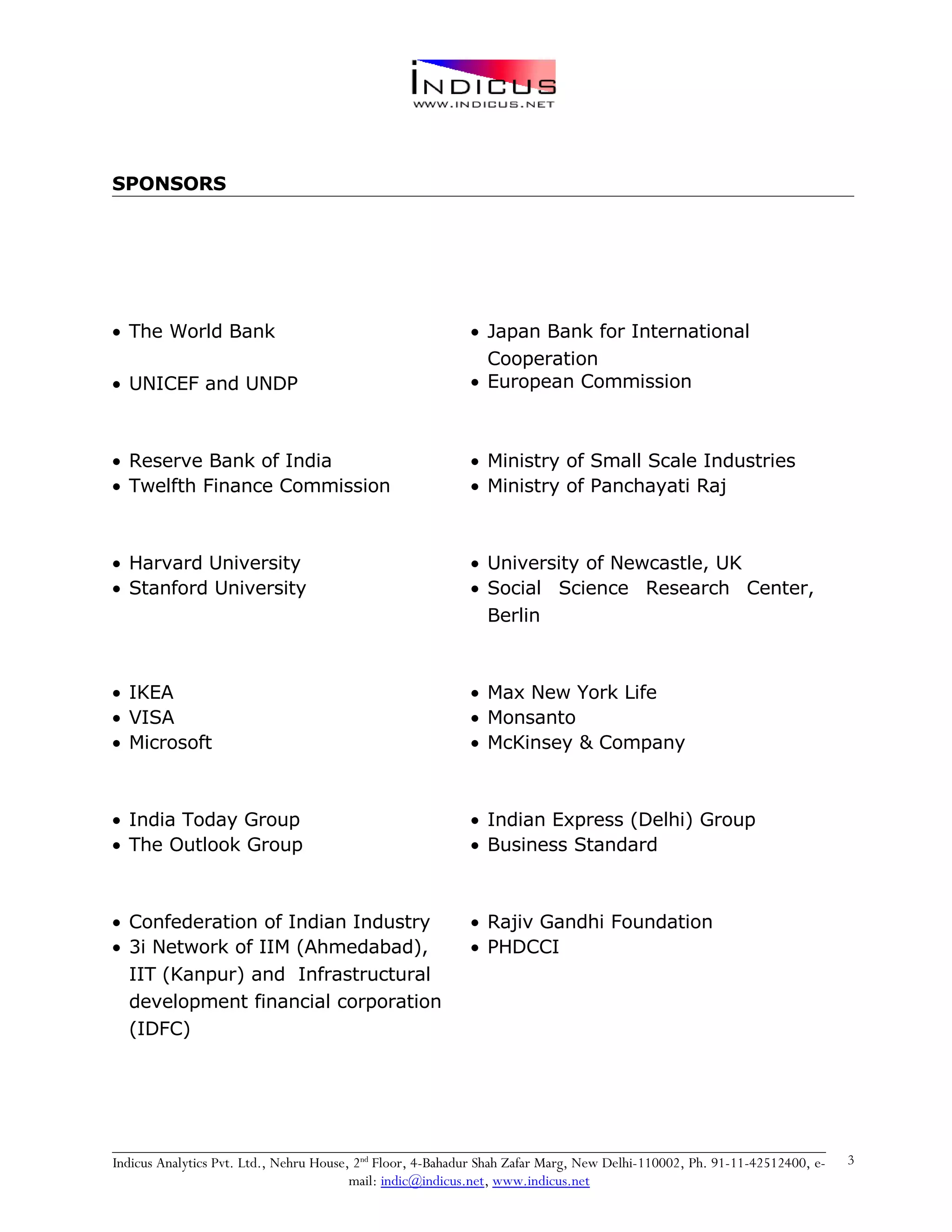 Indicus Analytics Profile