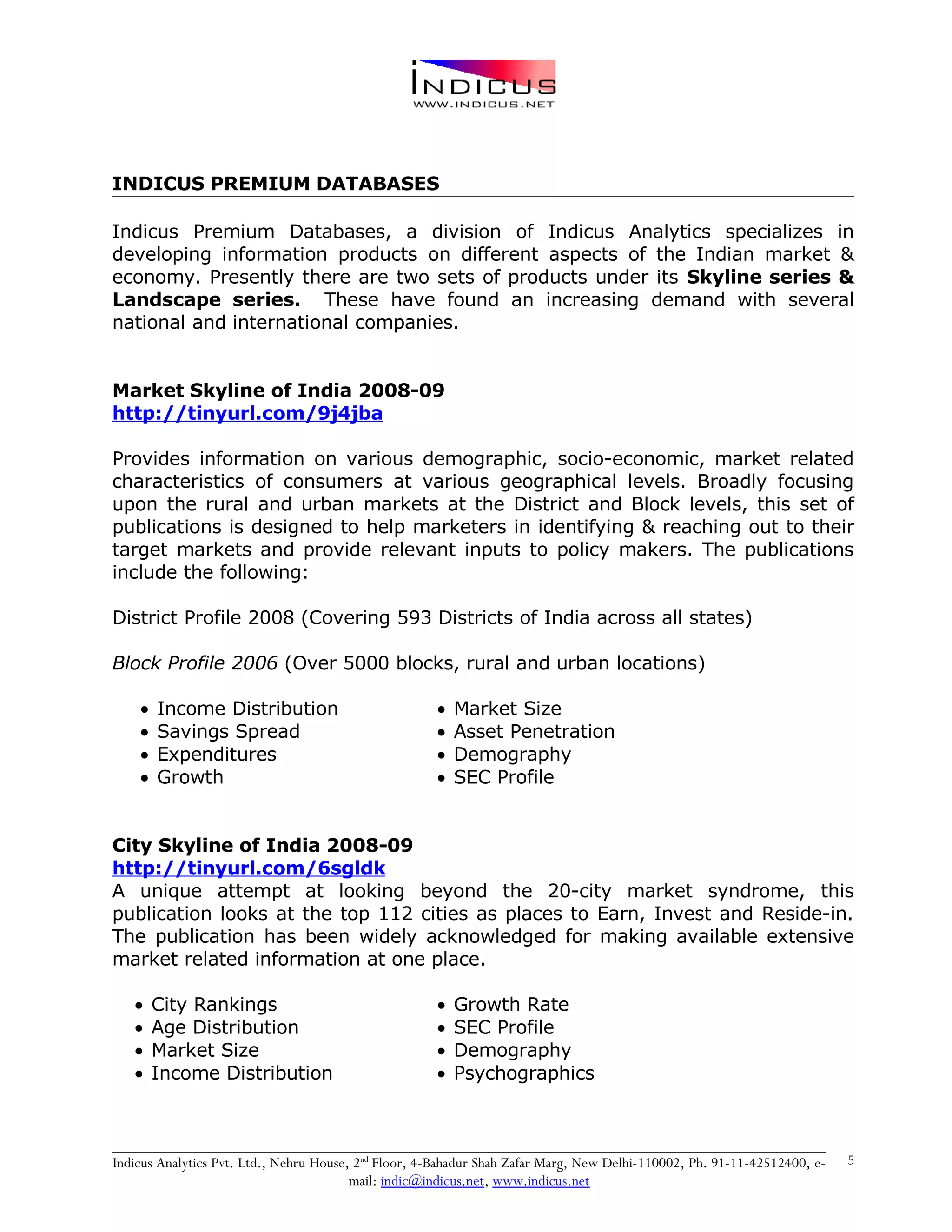 Indicus Analytics Profile