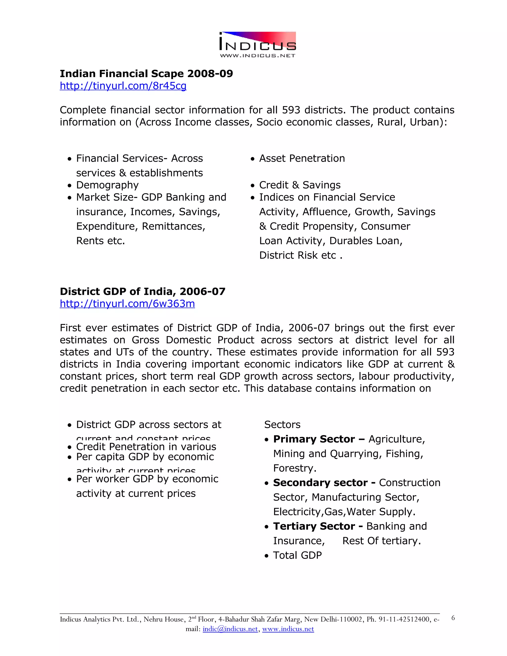 Indicus Analytics Profile