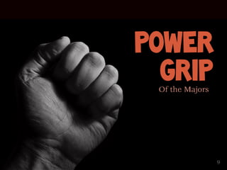 Power
  Grip
 Of the Majors




                 9
 