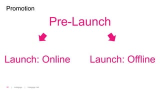 | Indiegogo | Indiegogo Lab22
Promotion
Pre-Launch
Launch: Online Launch: Offline
 