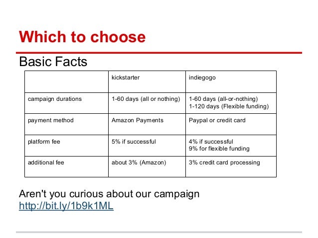indiegogo vs kickstarter