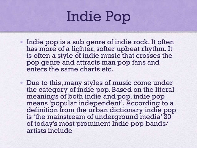 Indie pop