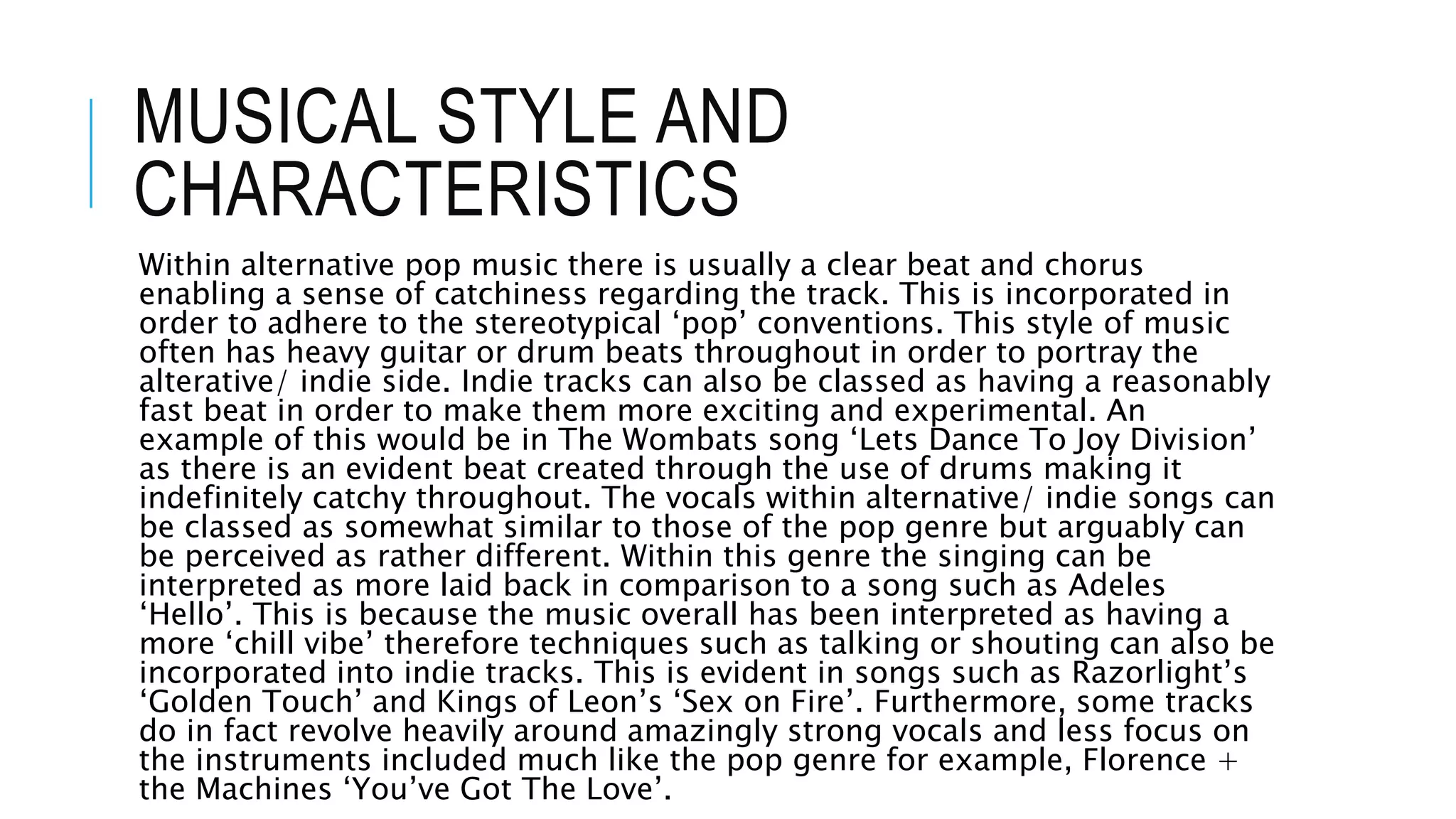 INDIE FOLK POP GENRE visual data 3