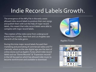 Indie rock record labels uk