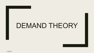 DEMAND THEORY
1/13/2017
 