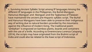 Palawan Script INDIGENOUS-LANGUAGES-AND-LITERATURE.pptx