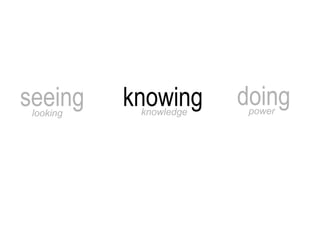 seeing doing looking power knowing knowledge 