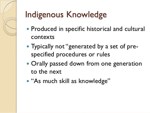 What is indigenous knowledge system
